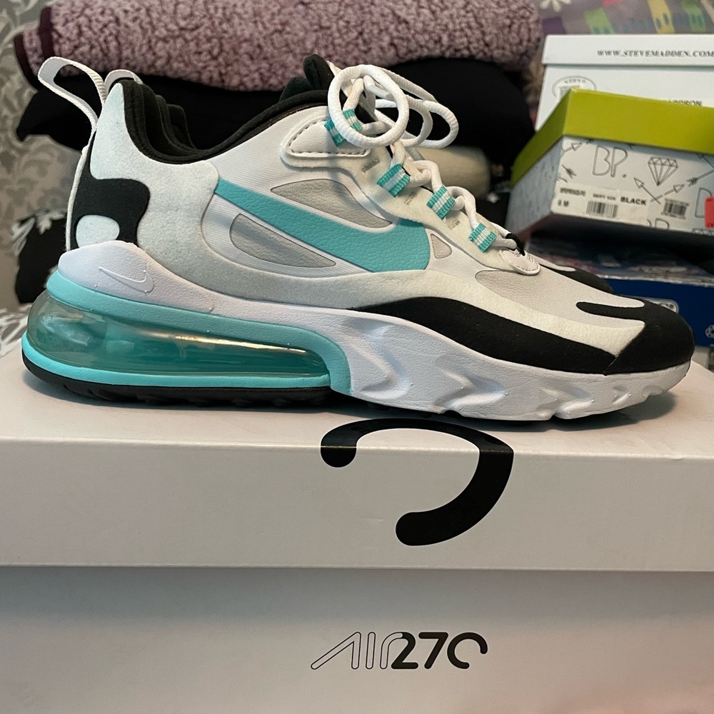 Nike Air Max 270 React. Never worn. Size 6 women. Original box